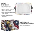 thumbnail image 2 of Yayeee Canvas Storage Basket with Handles for Shelves Fabric Bins Closet Organizer, American Eagle Pattern, 2 of 8