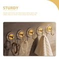 thumbnail image 3 of OULII Stick on Hooks Golden PP Material Practical Hook for Household Users 1Pack, 3 of 5