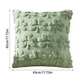 thumbnail image 3 of Embroidered Throw Pillow Cover with Green Botanical Design, Square Decorative Cushion Case 18x18 Inches Luxury Linen Texture, for Sofa Bedroom Living Room Car, 3 of 6