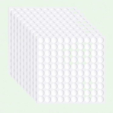 Double Clear Removable Mounting Round Tacky Dots, 210 6mm/0.24" Adhesive Tack, Reusable Transparent Sticker Putty Glue for Wall Posters, Art Crafts