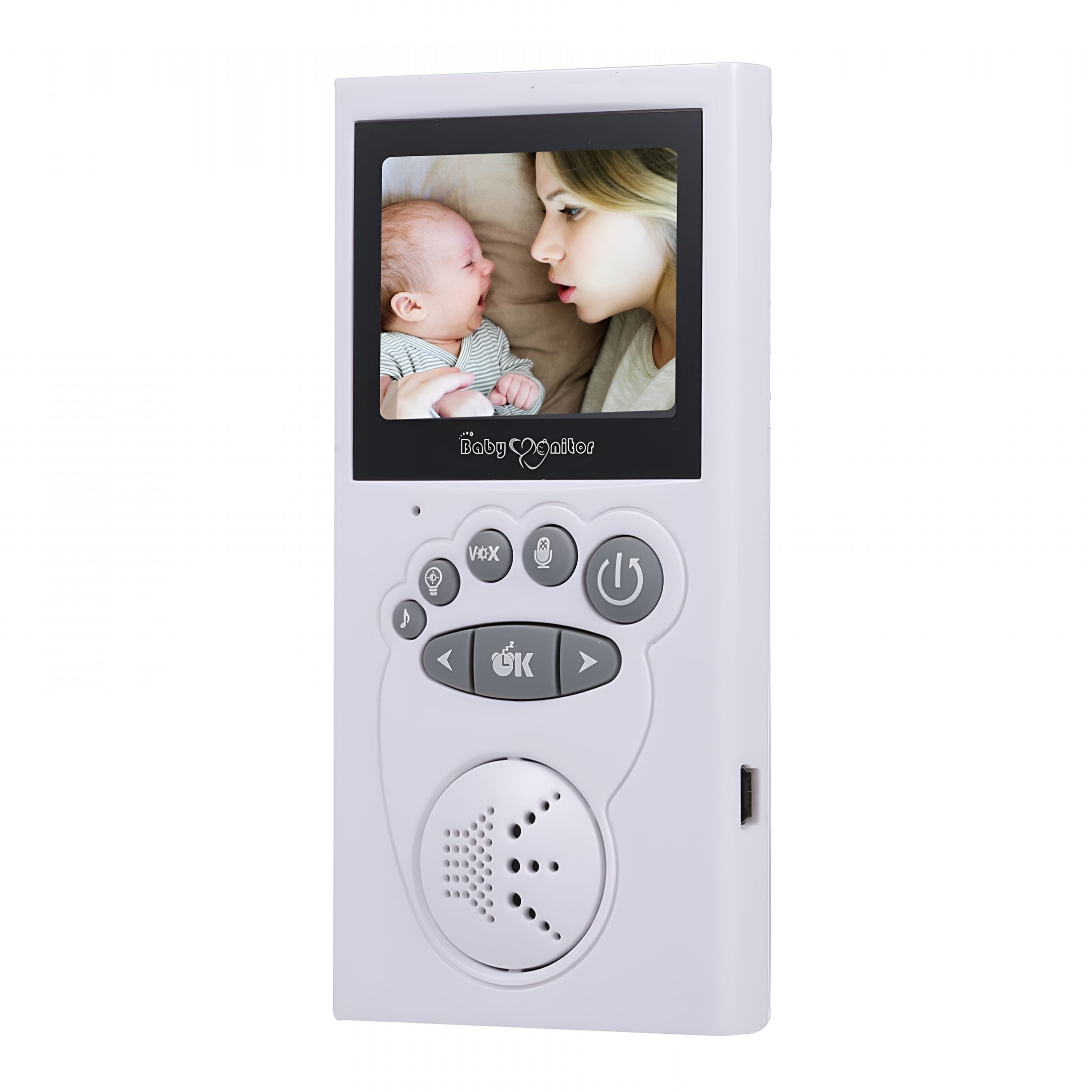 GJX 2026 New Wireless Audio Baby Monitor Digital Video Baby Monitor 2.4-Inch Color Tft with 5 Lullabies Infrared Night Vision Two-Way Talk Back Vox Mode Temperature Detection