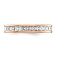 thumbnail image 3 of 14k Rose Gold Polished Size 8.5 Channel-set 2 carat Princess Diamond Complete Eternity Band, 3 of 5