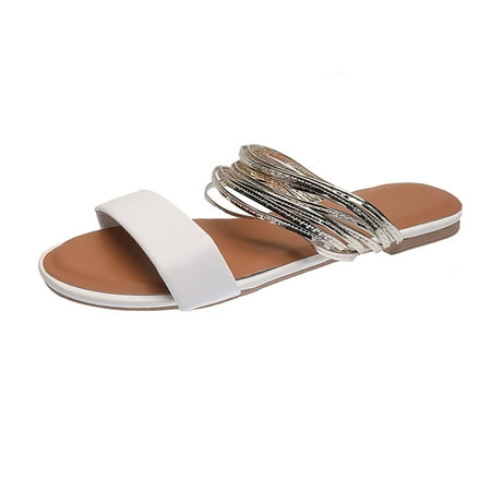 

Womens Summer Flat-bottomed Comfortable Open-toed Sandals And Slippers Summer Open Toe Slide Sandals Comfortable Flats Flip-Flops Sandal Casual Platforms Wedge Sandals Dressy Heeled Sandals A18908