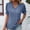 Blue, variant on YHAJDS Short Sleeve Shirts for Women Chiffon Neck Layered Blouse Casual Spring