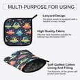 thumbnail image 3 of Yayeee Oven Mitts and Pot Holder Set of 2 Heat Resistant Kitchen Gloves Baking Hot Pad, Cartoon Space Cat, 3 of 5