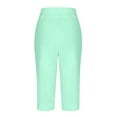 thumbnail image 5 of Womens Pants with Pockets Plus Size Elastic Waist Straight Leg Stretch Lightweight Women’s Casual Pant Shorts with Drawstring Mint Green L, 5 of 8