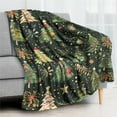 thumbnail image 3 of YELEE Thorw Blanket Unique Gifts for Christmas Green Xmas Tree Soft Cozy Blanket Meaningful Present for Christmas Family Party 50"x60", 3 of 7
