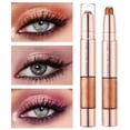 thumbnail image 4 of 2-in-1 Eyeshadow Stick, Gradient Pearl Earth Tones, Glitter Eyeshadow Contour & Eyebrow Highlighter Pen for Eye Make, Creamy Blendable Formula，Portable And Mixed (#02, 6.5ml), 4 of 6