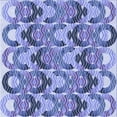 thumbnail image 1 of Ahgly Company Machine Washable Indoor Square Transitional Slate Blue Area Rugs, 8' Square, 1 of 7