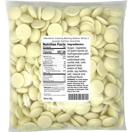 Merckens Coating Melting Wafers White melting chocolate, 2 pounds