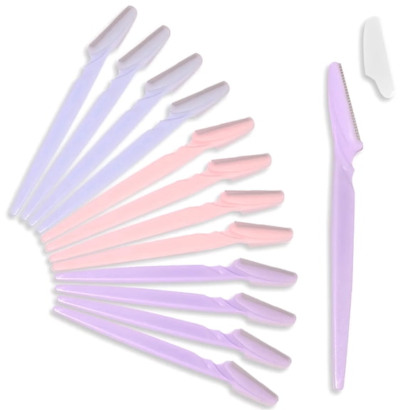 Hoeylife 60 Pcs Eyebrow Razor and Face Razor for Women and Men,  Eyebrow Hair Trimmer and Shaver with Protective Cover, Dermaplane Razor for Women, Safe and Newbie Friendly