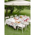 thumbnail image 5 of 60x120 Inch Outdoor Tablecloth with Umbrella Hole Zipper Rectangle Spring Floral Rectangular Tablecloths Outside Waterproof Watercolor Botanical Pastoral Flowers Patio Table Cover for Picnic Party, 5 of 8