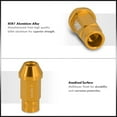 thumbnail image 2 of AJP Distributors Upgrade JDM Sport Universal 20-Piece Heavy Duty Aluminum Alloy 50MM Open Ended Cone Hex Tuner Lug Nuts Stud Set Wheels Rims For M12X1.5MM Thread Pitch Anodized Gold, 2 of 4