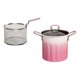 thumbnail image 5 of Olla freidora pequeña con cesta para freír, calentador de leche, antiadherente, universal, capacidad de 3 l, tapa de vidrio para freír, cocinar en, 5 of 7