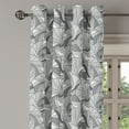 thumbnail image 2 of Ambesonne Geometric Grommet Curtain, Doodle Circle Stripes, 50" x 84", Grey and Pale Grey, 2 of 6