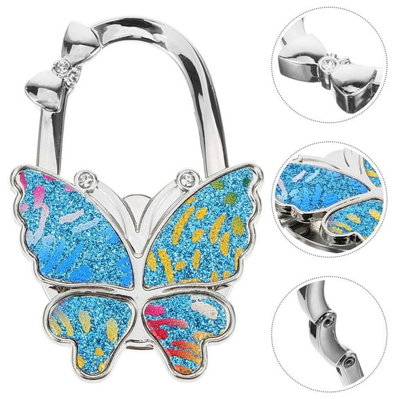 HEANUJJ Portable Butterfly Shape Purse Hanger Table Handbag Holder Compact and Lightweight Accessory for Bags