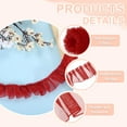 thumbnail image 3 of Uxcell Ruffle Lace Ribbon Trim Pleated Lace Fabric Trim 11 Yard Burgundy, 3 of 7