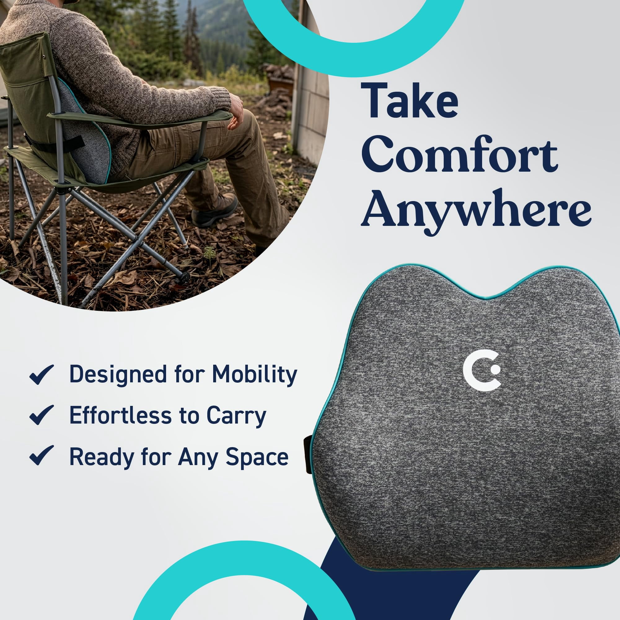 Cushii V2 Support Cushion For Lower Universal Fit Desk  Office Kitchen Chairs Couch Cushions With Advanced