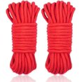 thumbnail image 1 of Torubia 2 Pcs Soft Rope 32 Feet/10m Contton Rope Craft Rope Multipurpose Rope (Red), 1 of 9