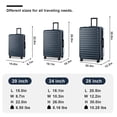 thumbnail image 2 of 3 Piece Luggage Sets, Expandable Suitcase with TSA Lock and Spinner Wheels, Lightweight PC+ABS Luggage Set, Hardside Travel Rolling Suitcases (20"/24"/28"), 2 of 8