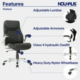 thumbnail image 6 of Nouhaus Posture Ergonomic PU Leather Office Chair. Click5 Lumbar Support with FlipAdjust Armrests. Modern Executive Chair and Computer Desk Chair, 6 of 8