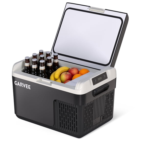 Mini Compressor Car Refrigerator Freezer - 13QT, -4℉~68℉, Rapid Cooling, 12V/24V DC & 100-240V AC, Electric Cooler for Car, RV, Camping, Travel, Home - US Market, G12 Without Handle, Black