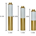 thumbnail image 4 of Gorgeous 3-Piece Set of White & Gold Metal Vases - Modern Droplet Shaped Home Decor for Stylish Living Spaces!, 4 of 17