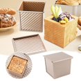 thumbnail image 2 of HBFAGFB Non-Stick Steel Loaf Pan with Lid, Home Bakeware Bread Container for Sandwich Baking, 2 of 6
