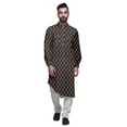 thumbnail image 2 of Atasi Mandarin Collar Printed Rayon Traditional Kurta For Men Casual Shirt, 2 of 6