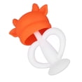 thumbnail image 1 of Mordedor De Silicona Para Bebés, Evita Que Las Manos Coman Juguetes De Dentición Para Bebés Resistentes Al Calor De Vaca De Dibujos Animados Sin BPA Durante 0-6 Meses ANGGREK Naranja, 1 of 8