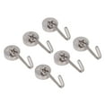 thumbnail image 2 of Magnet Hooks, 180° Rotation Magnetic Hook Space Saving  For Refrigerator Nickel Colour, 2 of 8