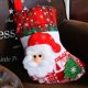 thumbnail image 3 of Calcetín navideño colgante, clásico, rojo, bonito, chimenea, bolsa de regalo de Navidad, 26 cm, decoración para fiestas familiares, juego de rol de Papá Noel, 3 of 5