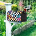 thumbnail image 3 of Buffalo Plaid Butterfly Mailbox Covers Colourful Butterflies Black White Magnetic Mailbox Wraps Rural Mail Box Wraps Post Letter Box Cover for Outdoor Yard Decor Standard Size 18x21 Inch, 3 of 6