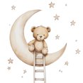 thumbnail image 3 of Adhesivos de pared bonitos con forma de oso y luna para decoración de habitación infantil, 30 x 90 c, 3 of 4