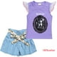 thumbnail image 2 of Conjunto de ropa de verano para niñas Conjunto de ropa de verano para niños de 2 piezas Camiseta + Falda Mangas cortas zhangyuxiang LED, 2 of 2