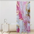 Pink Marble Shower Curtain Sets, Shower Curtain for Bathroom, Durable