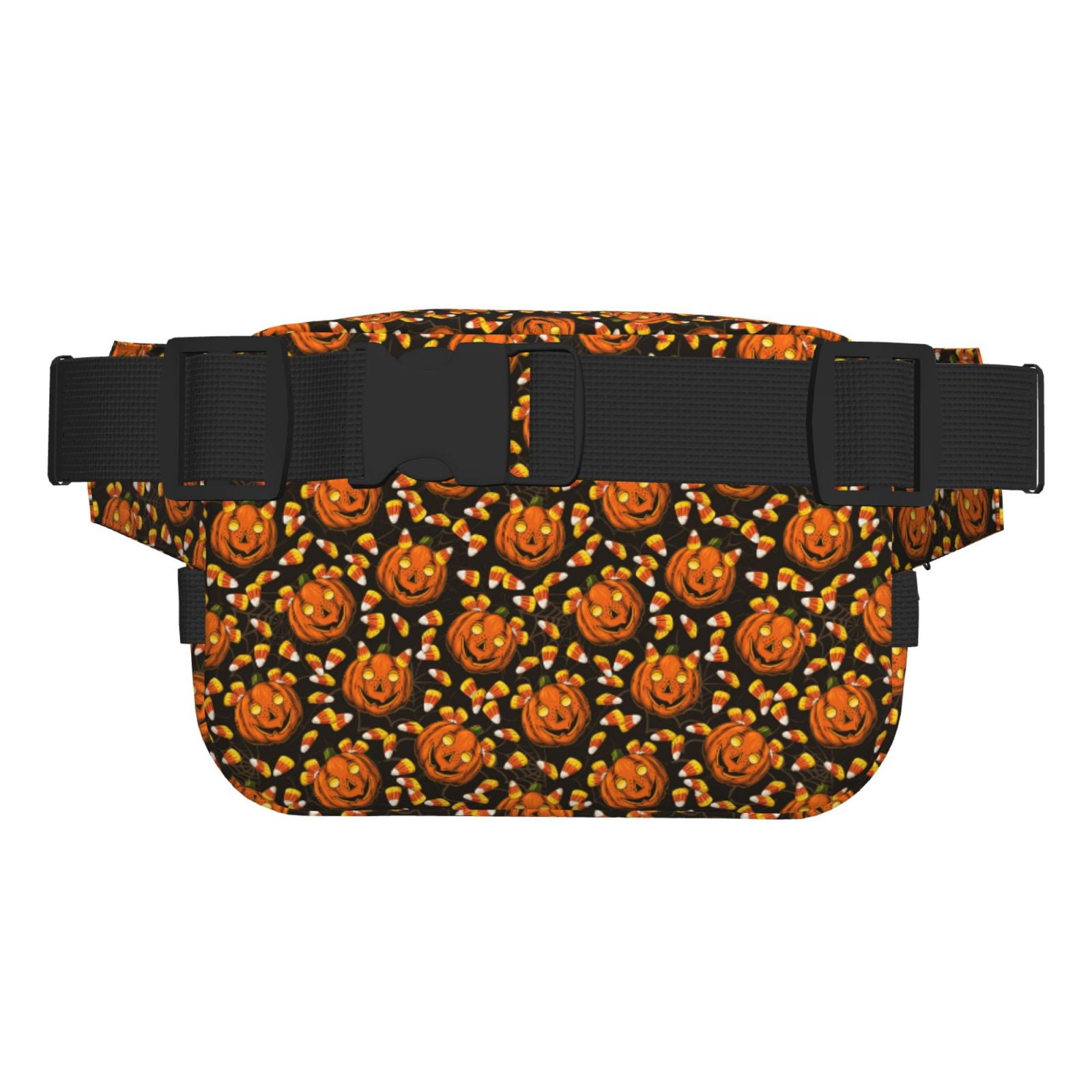 Picia Quirky Corn Pumpkin Print Square Double-Layer Waist Bag Mini Adjustable Waist Belt Bag Exercise Running Travel Hiking