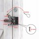 thumbnail image 1 of Cerradura de barandilla, pestillo de puerta de cerca, pestillo de puerta de cerca para exteriores, pestillo de cerca, cerradura pequeña, cerradura de cerca europea y americana, 1 of 3
