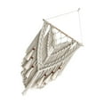 thumbnail image 3 of Macramé para colgar en la pared, decoración de pared Bohemia, detalles navideños, flecos de borlas con cuentas, elegante para sofá, guardería, dormito, 3 of 9