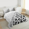 thumbnail image 3 of Castle Fairy Teens Gradient Cheetah Print Bedding Comforter Set 2pcs,Black Grey Ombre Twin Comforter Sets Microfiber,Abstract Bling Glitter Breathable Bedding Set,Super Cozy Room Decor,Reversible, 3 of 8