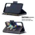 thumbnail image 4 of Samsung Galaxy S21 5G Case with Zipper Wallet, Dteck Painted PU Leather Folio Case 9 Card Slots Wallet Case with Zipper Pocket / Hand Strap for Samsung Galaxy S21 6.2 inch, 05# Gold Butterfly, 4 of 5
