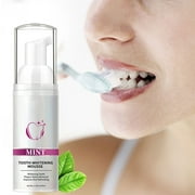 Kingzram Teeth Cleansing Whitening Mousse Removes Stains Toothpaste Mouth Breathing