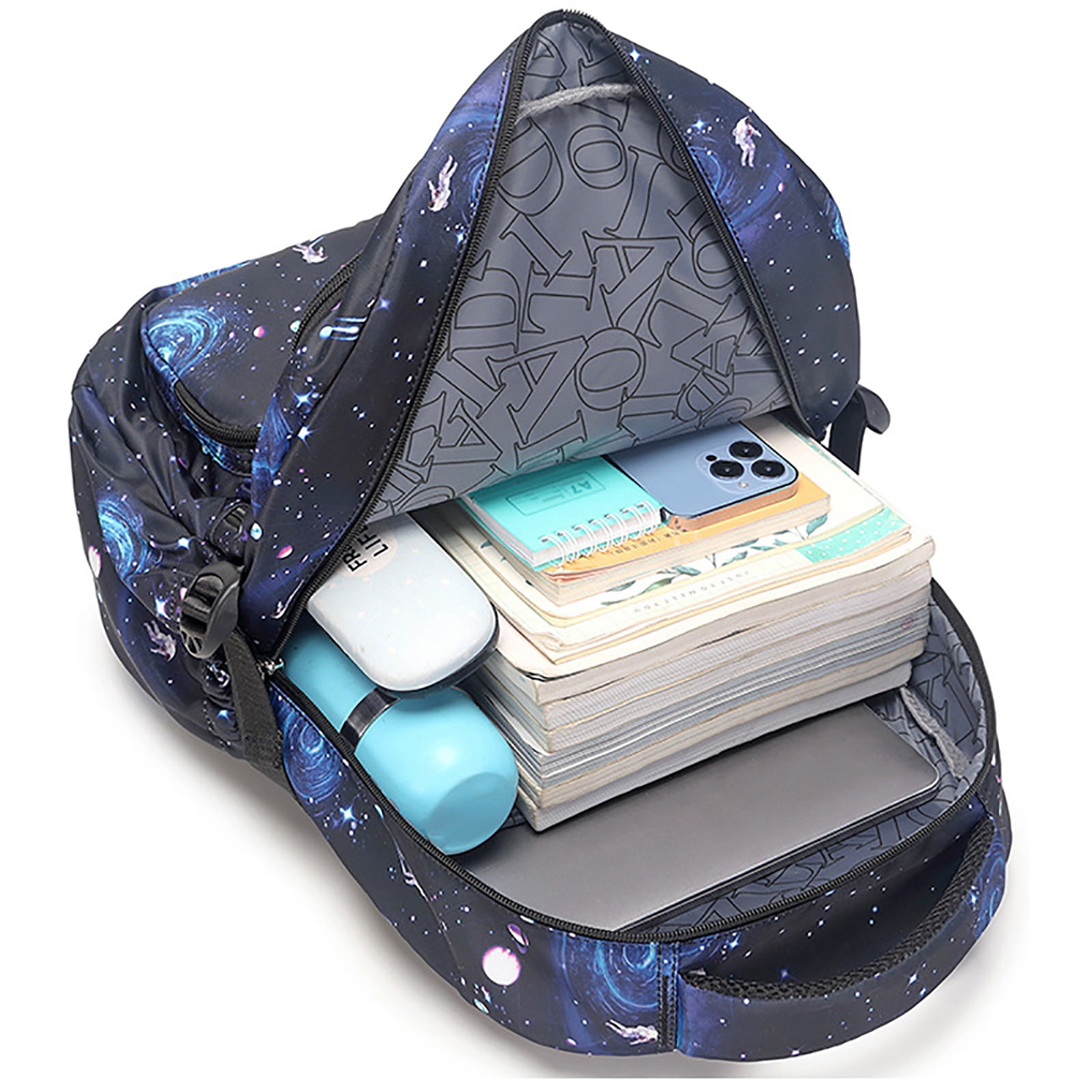 ZUOIK School Office Supplies Backpack School Backpack For Backpack With Lunch Box Lightweight Galaxy ElementaryPrimary BookBags School Bag Teen Backpack Set