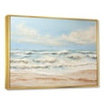 thumbnail image 2 of Designart "Contemporary Beach In Beige And Blue Hues" Coastal Ocean Floater Framed Canvas Wall Art, 2 of 5