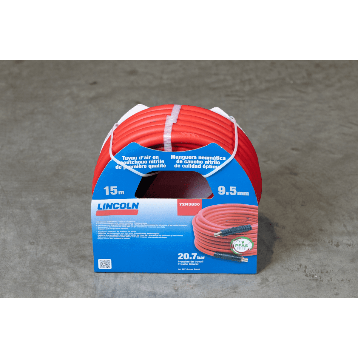 Lincoln 72N3850 50' x 3/8" ID Air/Water Hybrid Polymer Repl. Hose for 83753 Reel