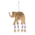 thumbnail image 2 of Vivanta Elephant Theme Wind Chimes 15 in Gold Metal Hanging Handmade Wind Chimes, with Beads & Cow Bells, 2 of 7