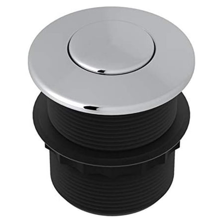 Air Switch for Waste Disposal, Polished Brass - AS425APC Kitchen Accessory Button Kit - On/Off Air Activated Switch for Continuous Feed Disposals, Includes Escutcheon & Fastening Nut