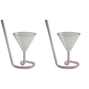 2pcs Cocktail Drinkware Creative Glass Drinking Cup Cocktail Glass Drinking Cup
