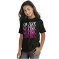 thumbnail image 5 of Breast Cancer Go Pink Ribbon Gradient Girls Kids T Shirt Tees Brisco Brands S, 5 of 6