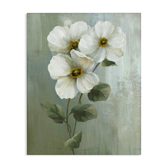 Stupell Industries Apple Blossom Sprigs Plants & Flowers Painting Wrapped Canvas Art Print Wall Art, 16 x 20